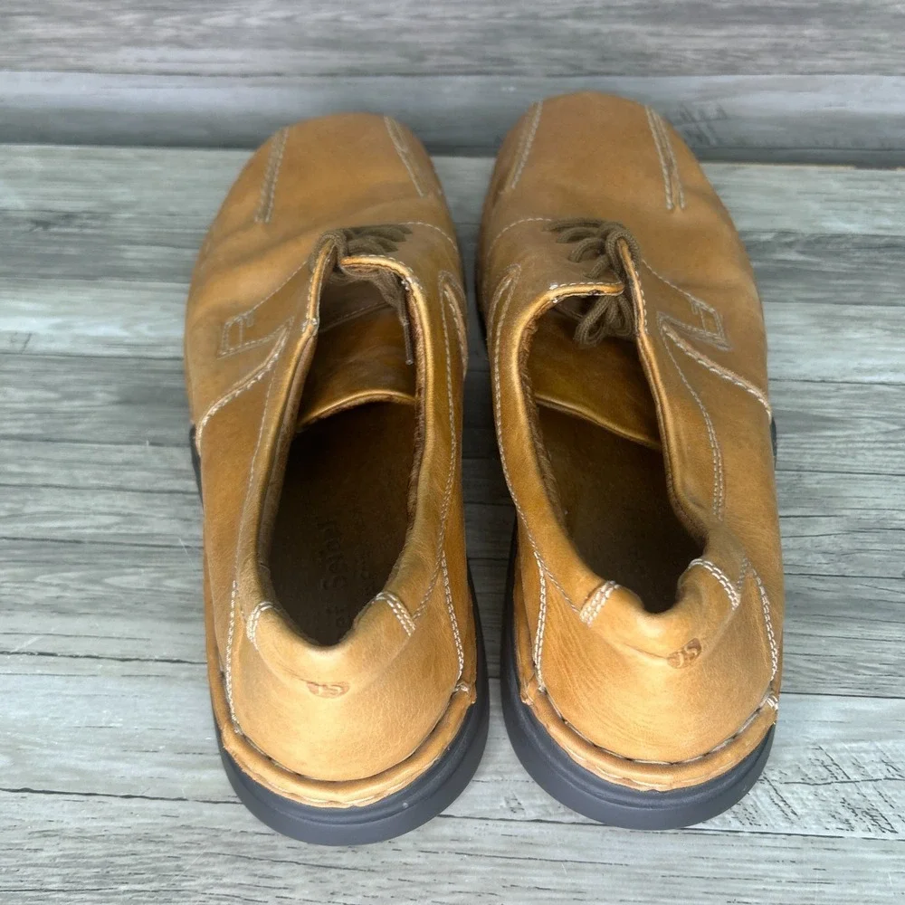 Josef Seibel Men's Size 46 US 12-12.5 Brown Tan Leather Closed‎ Toe Dress Shoes
